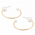 Pearl Hoop Earrings