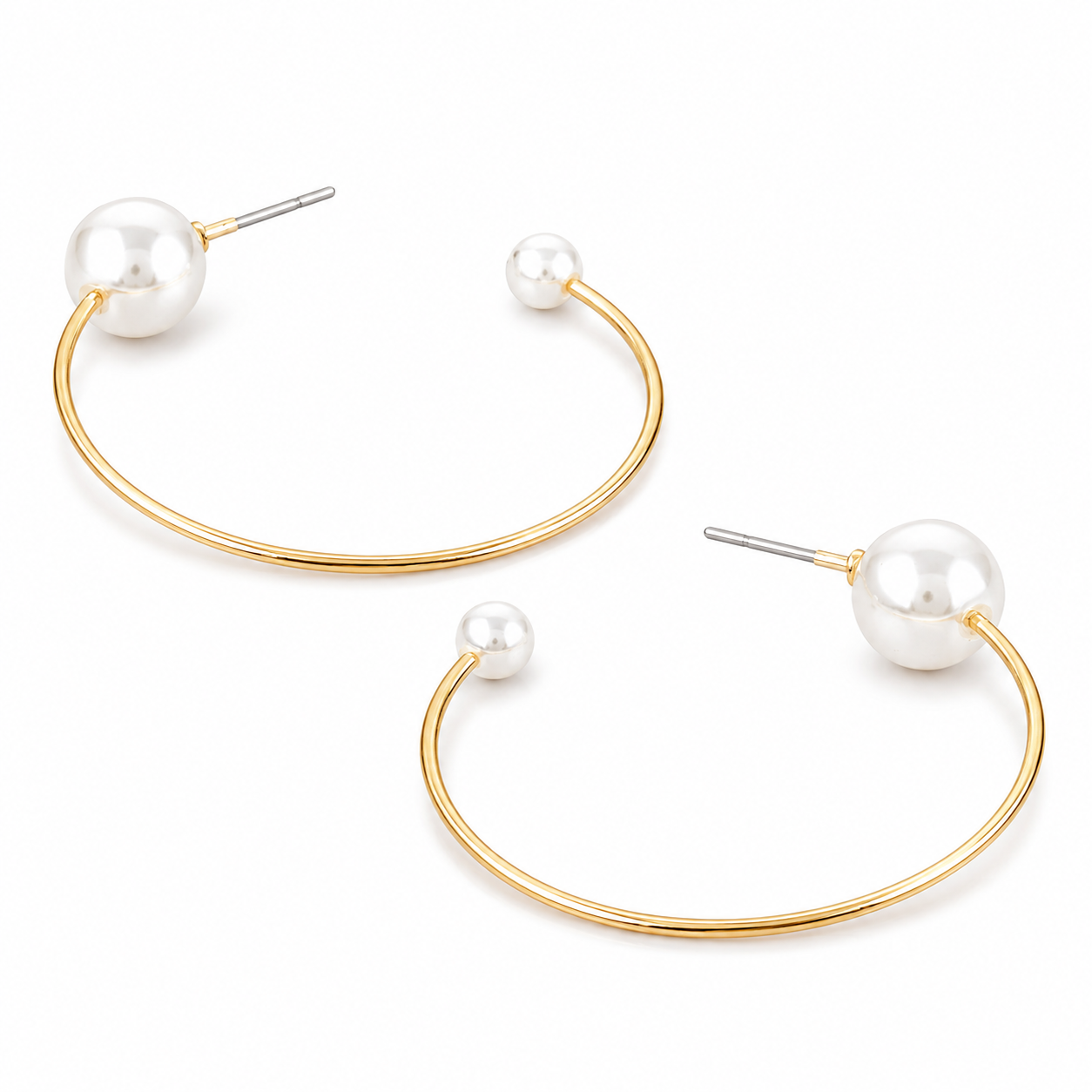 Pearl Hoop Earrings