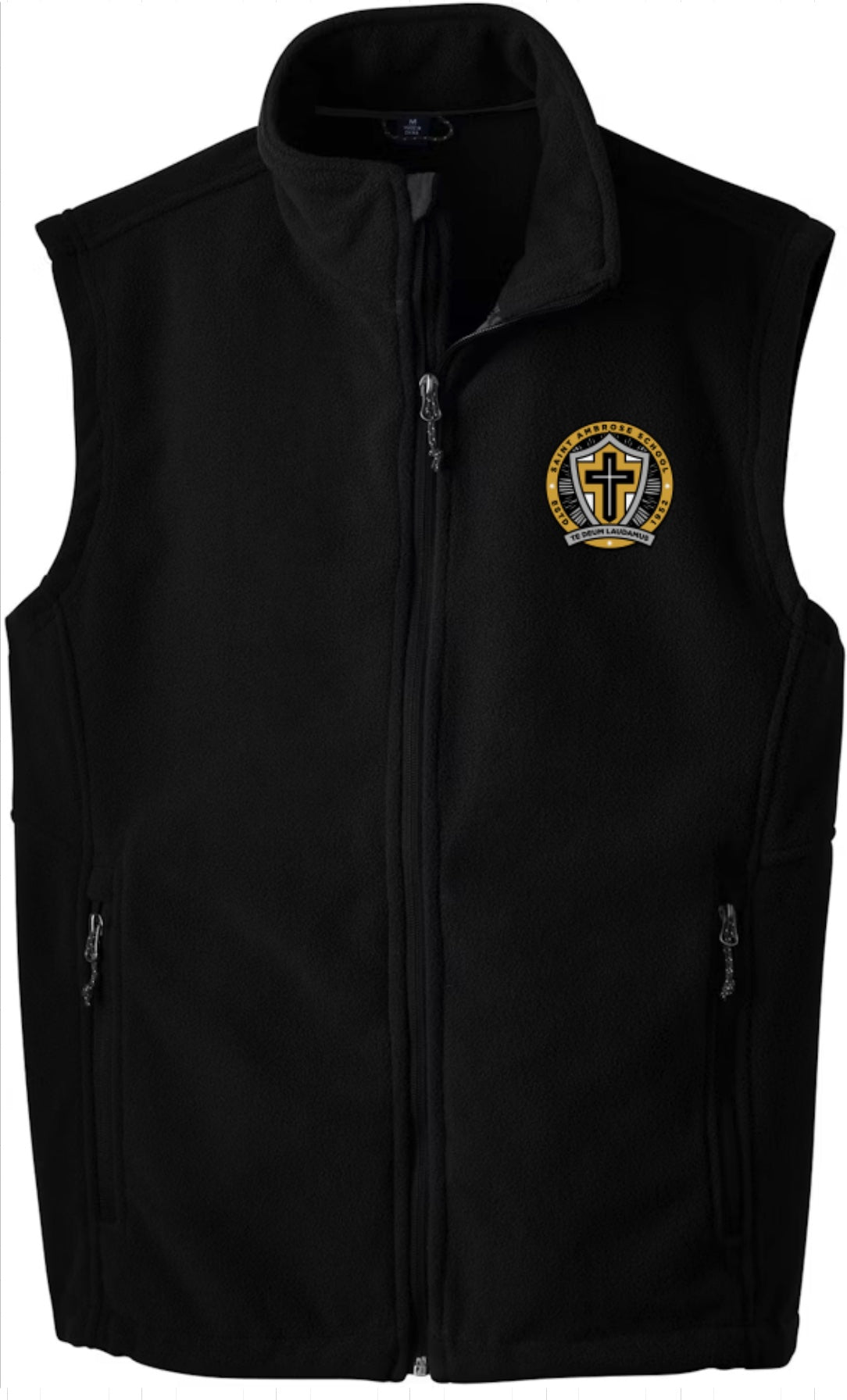St. Ambrose Embroidered Logo Fleece Vest