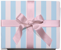 Pastel Blue/Blush Stripe Wrapping Paper - Single Sheets